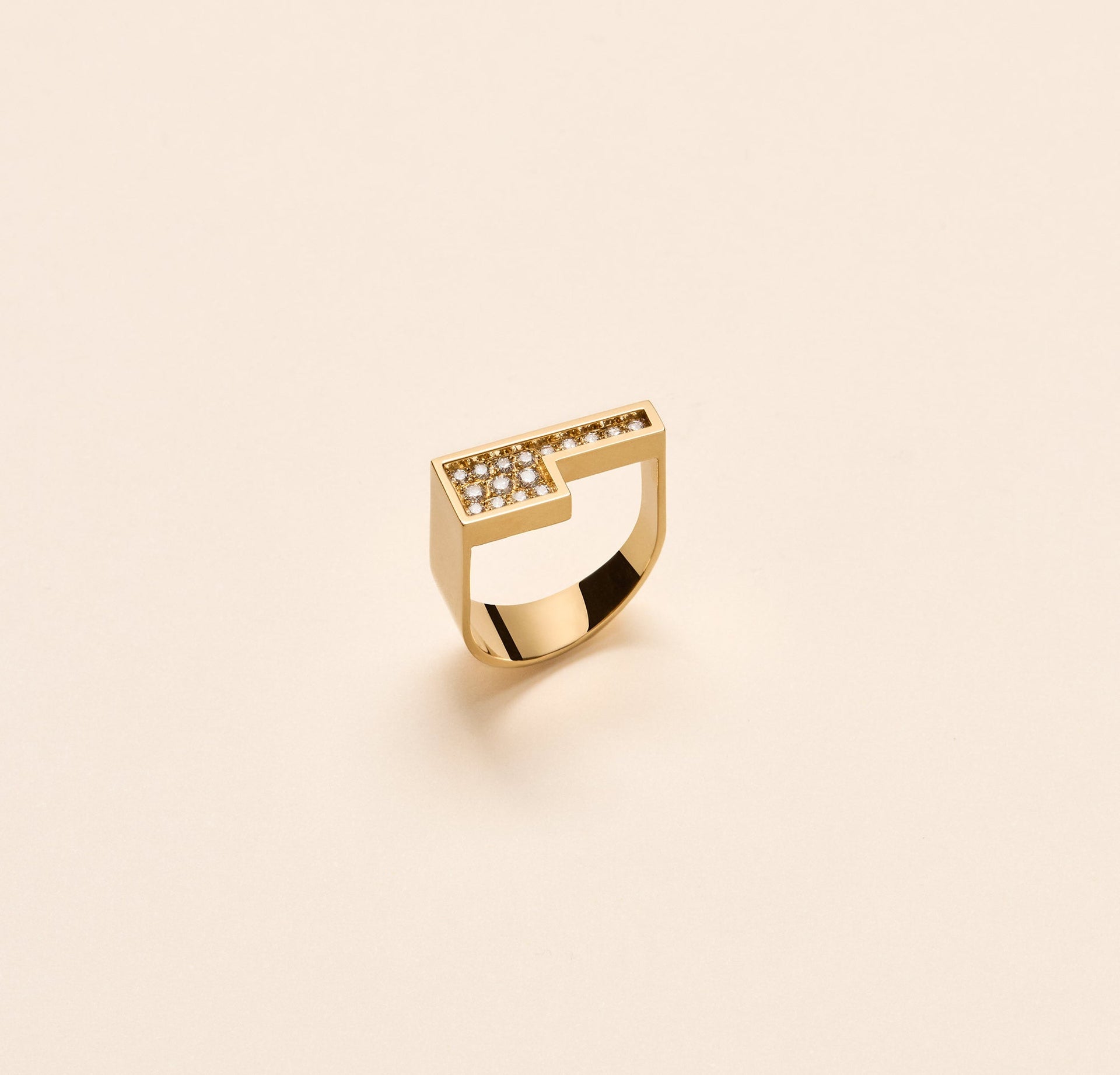 Bague Géométrie Variable pavée - Joalie