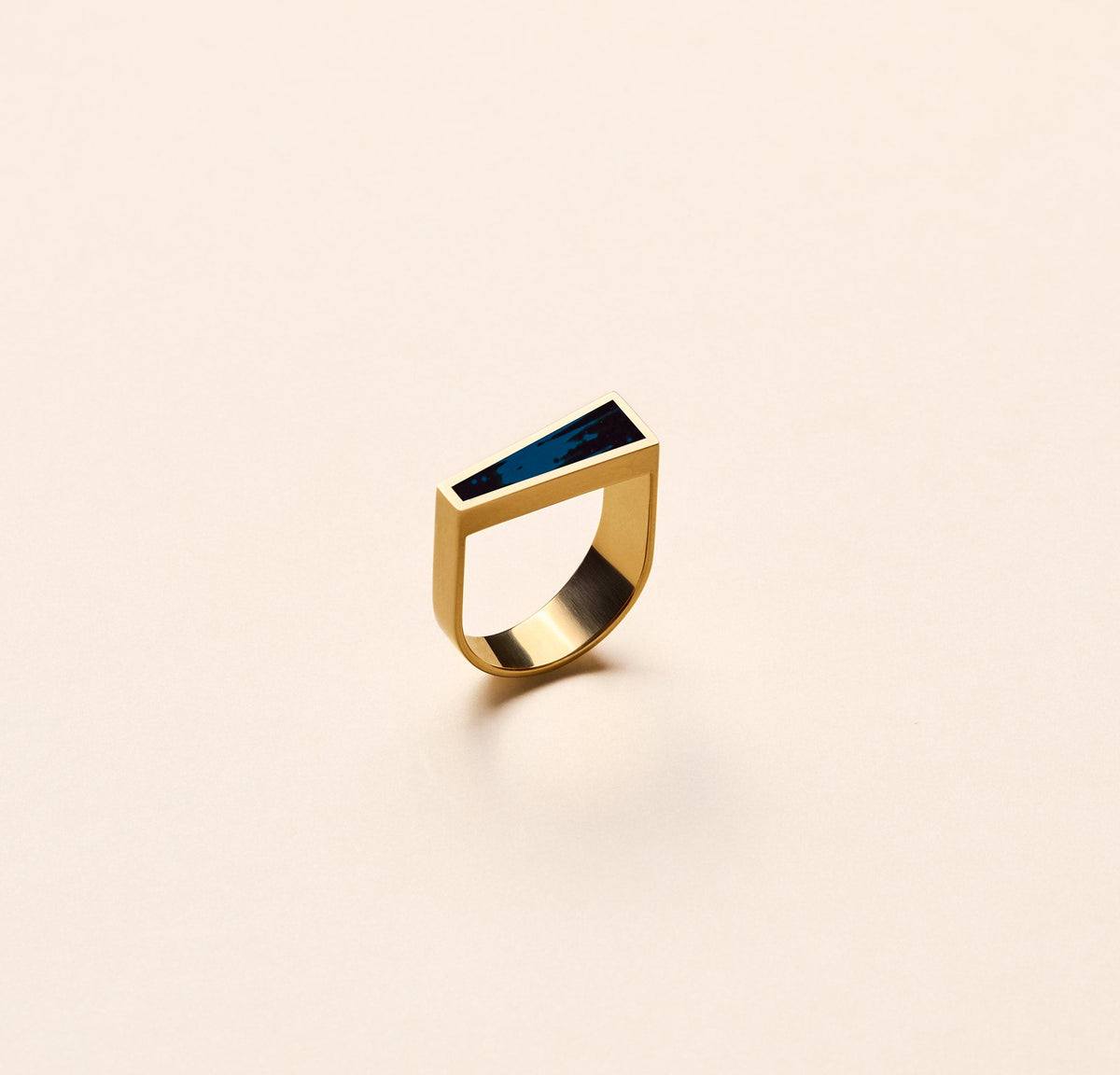 Bague Géométrie Variable laquée bleu