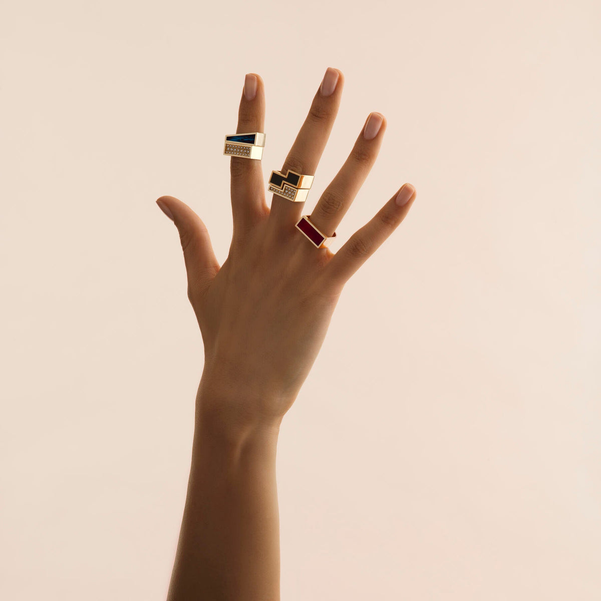 Bague Géométrie Variable laquée main
