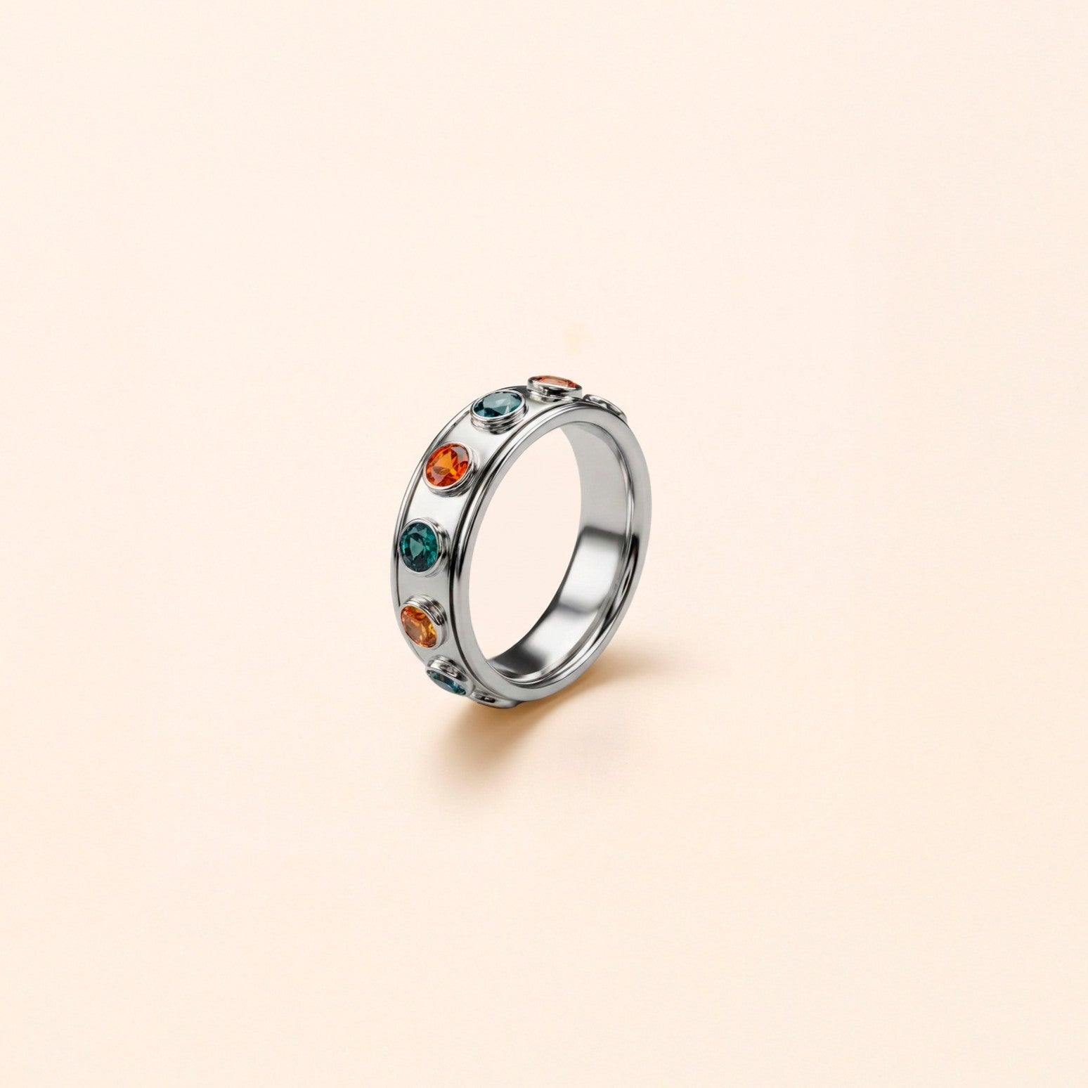 Bague No stress saphirs multicolores