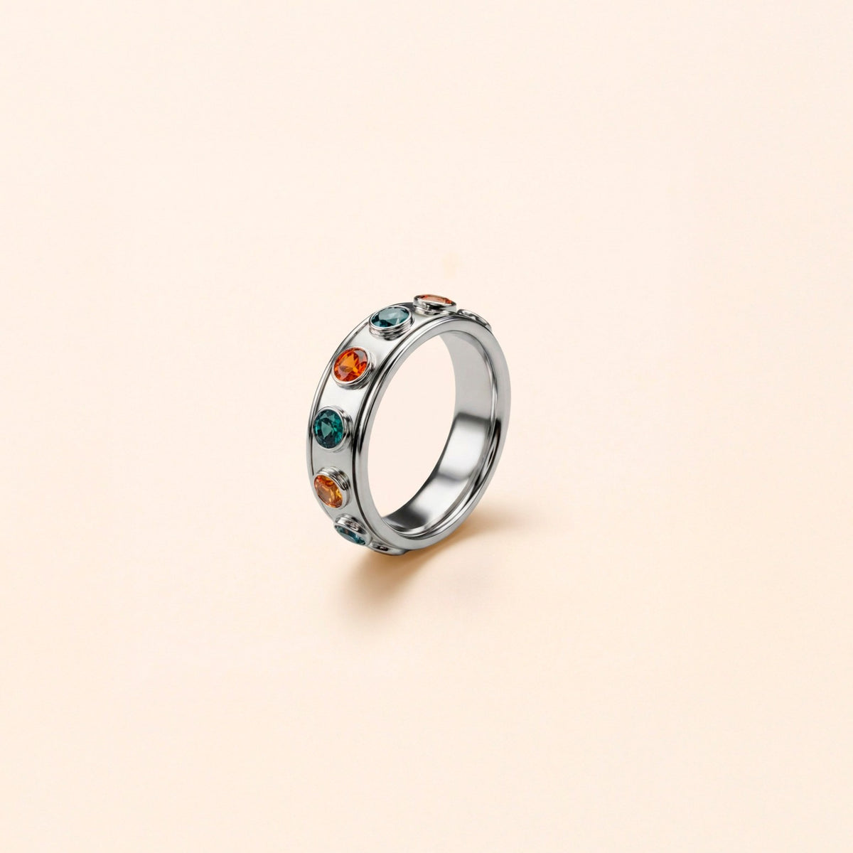 Bague No stress saphirs multicolores