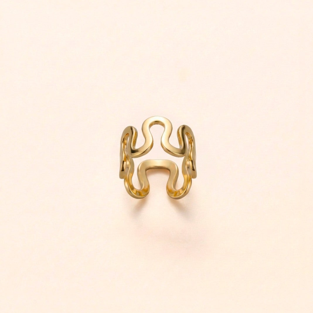 bague wave petit modèle en or