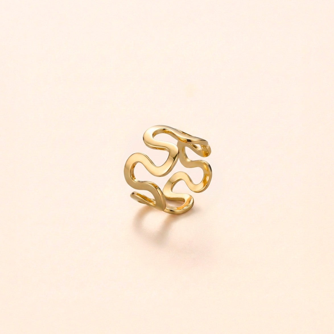 Bague wave petit modèle en or