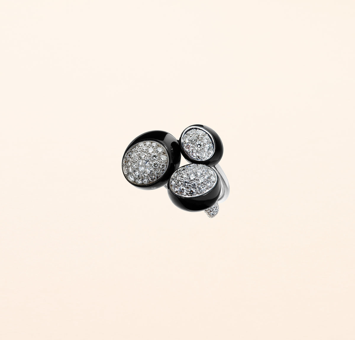 Bagues Galet onyx et diamants - Joalie