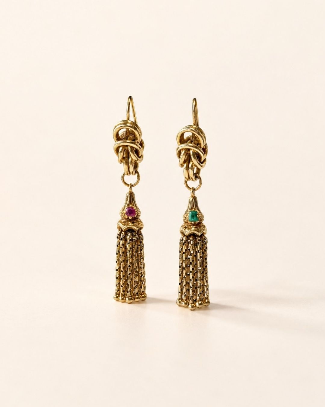Boucles d'oreilles pompons Napoléon III