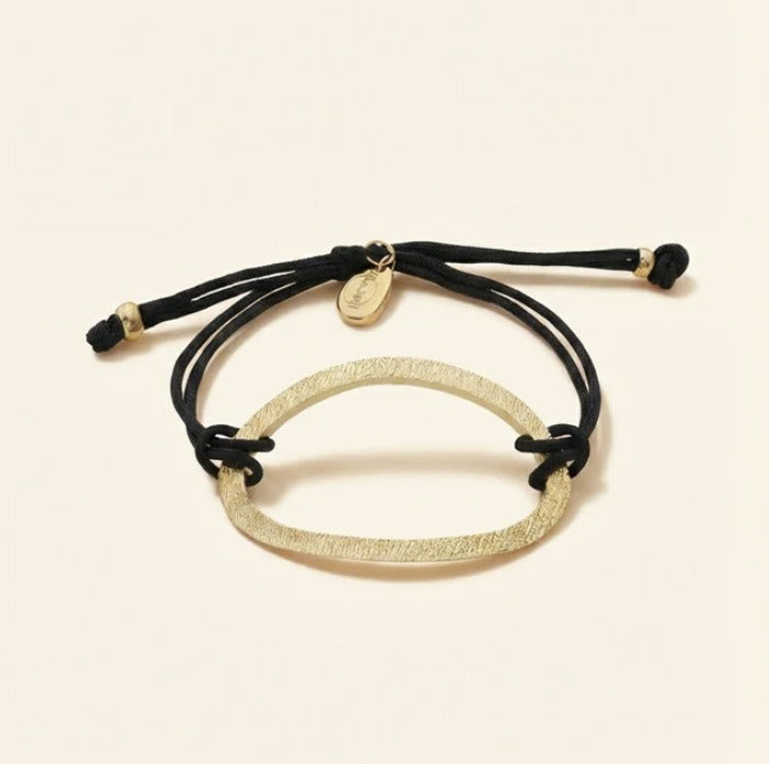 bracelet maillon GM cordon noir