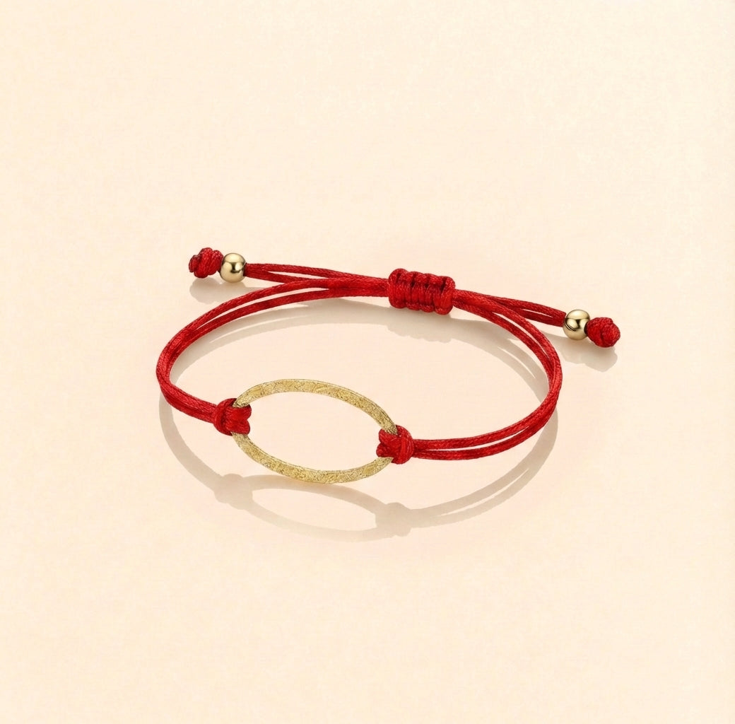 Bracelet maillon coron rouge PM, bijou épidermique Martine Hermans