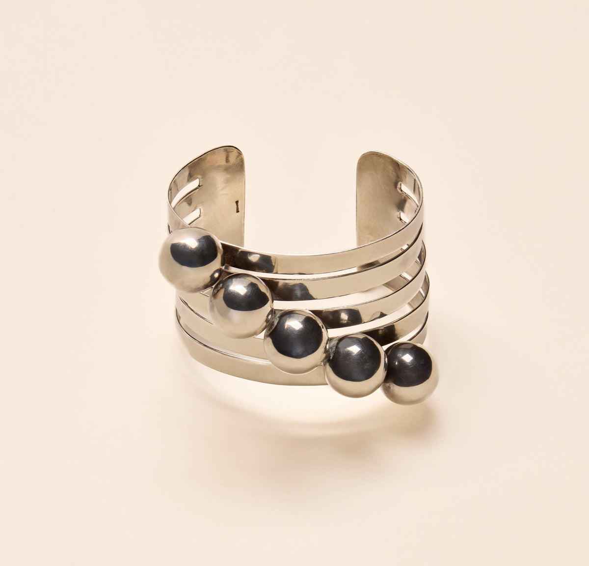 Bracelet ancien manchette Moderniste boules 