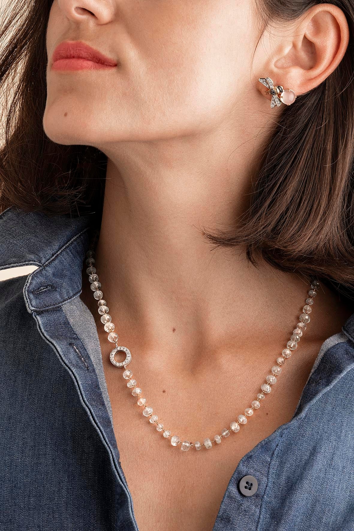 Collier Aqua, aigue-marine et diamants