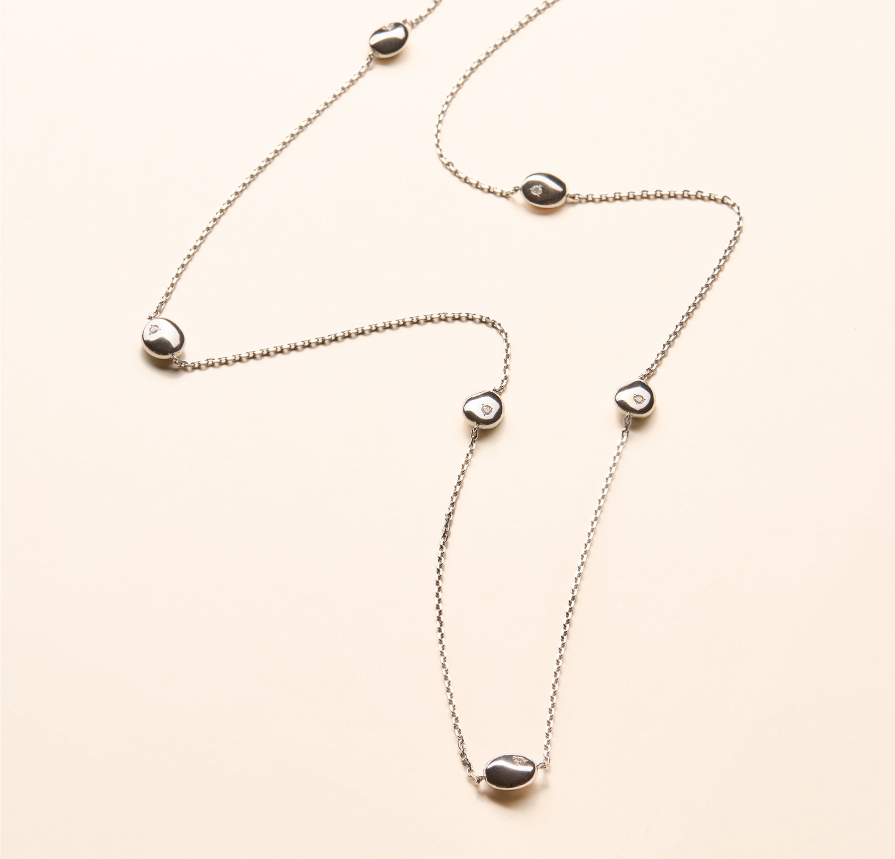 Sautoir Mini Galet, diamant