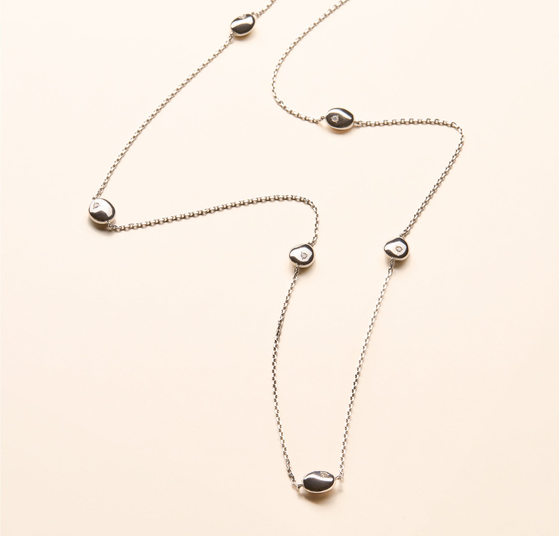 Sautoir Mini Galet, diamant