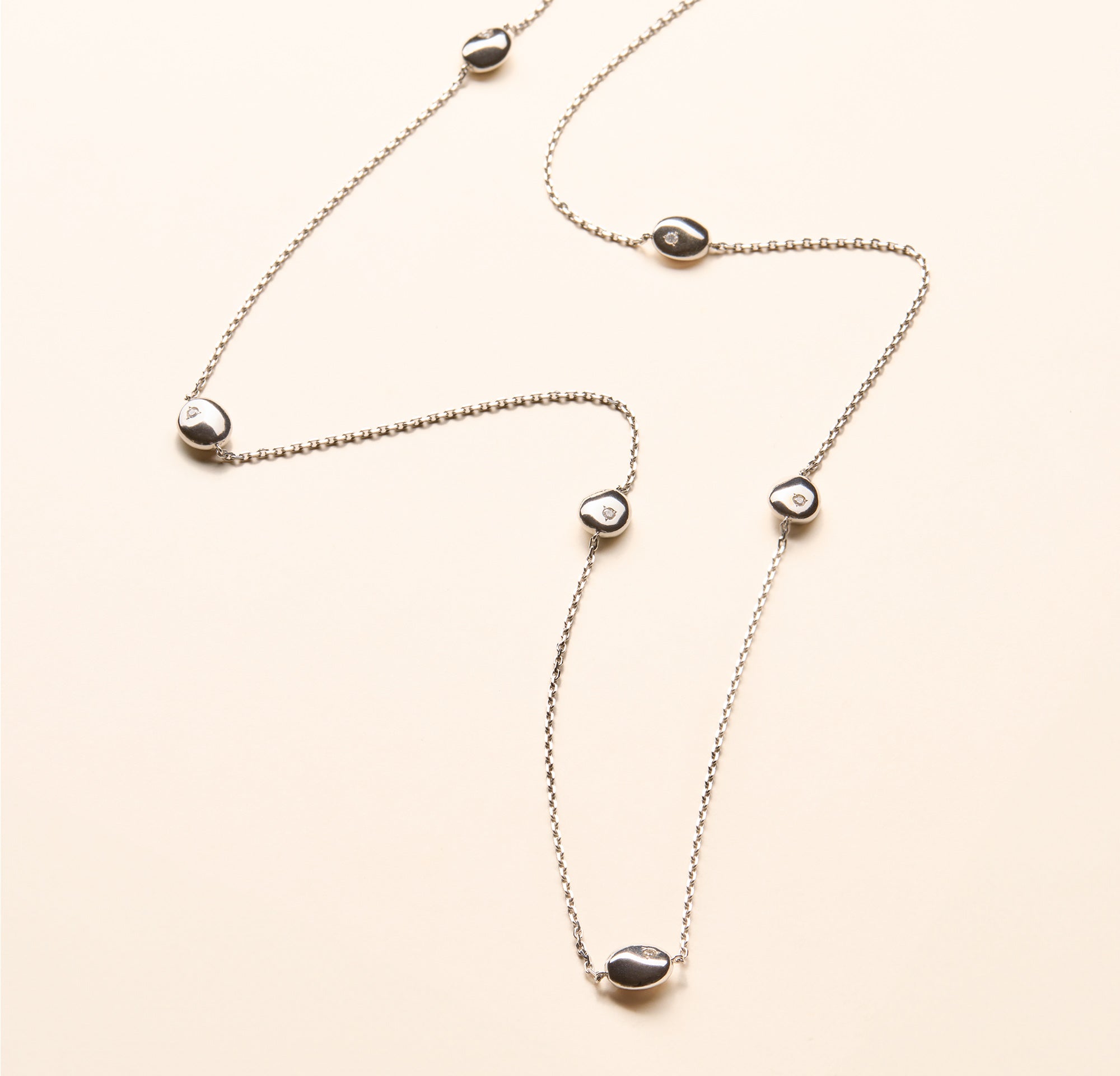 Sautoir Mini Galet, diamant